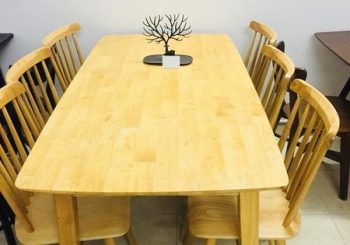 bộ bàn ăn 6 ghế gỗ tự nhiên