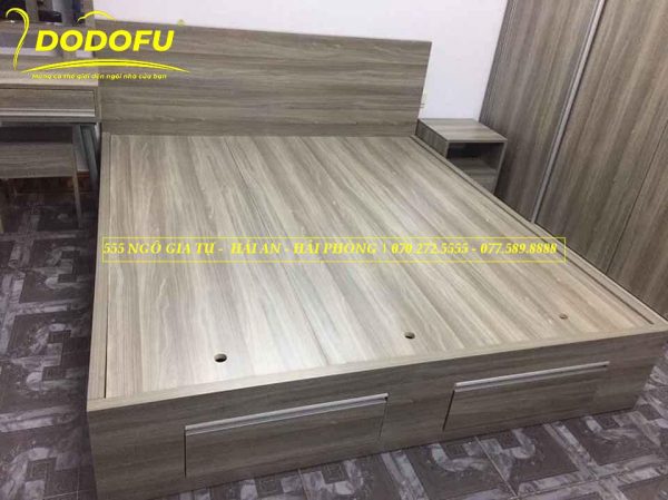 Giường gỗ Min 1m6 - 2m - GGM