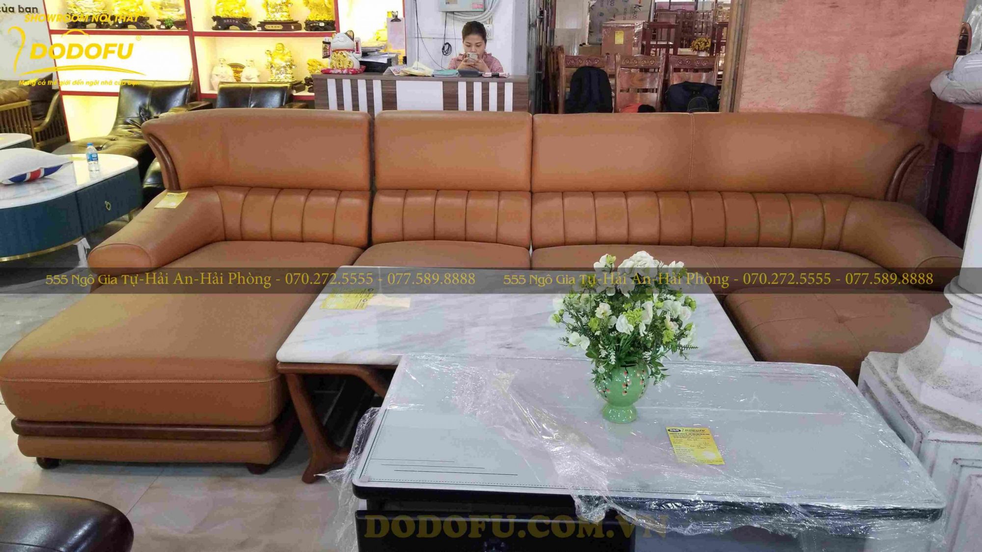 sofa da nhập khẩu Hải Phòng