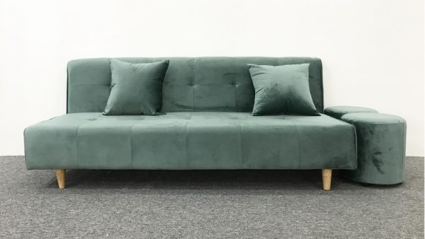 bộ sofa nỉ không tay màu rêu