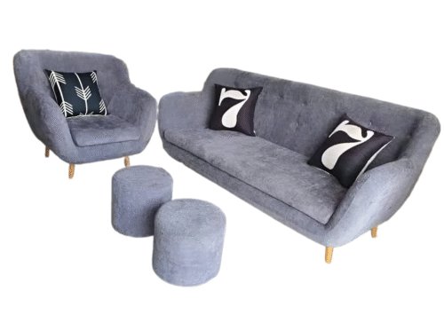 Bộ sofa nỉ nhung 2 ghế hiện đại GS80 - Hình ảnh 2