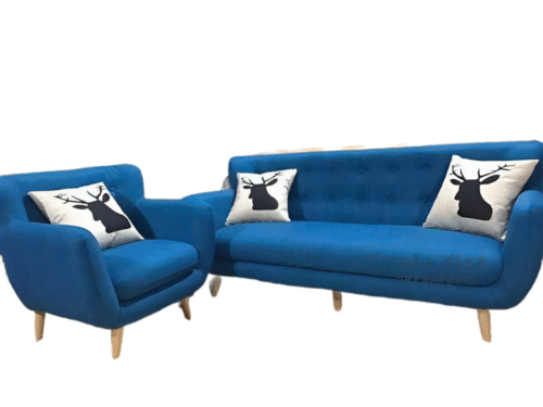 Bộ sofa nỉ nhung 2 ghế hiện đại GS80 - Hình ảnh 3