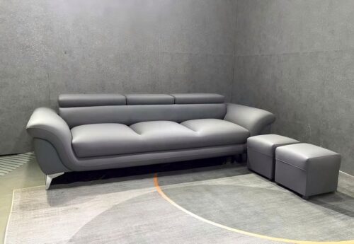 Ghế sofa da văng kèm 2 đôn SD69