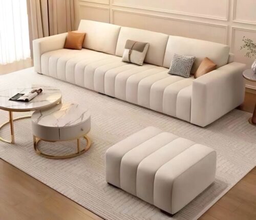 Ghế sofa nỉ văng kèm 3 đôn SD71