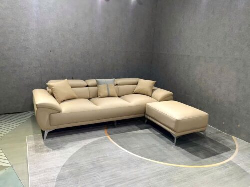 Ghế sofa da văng kèm đôn SD38