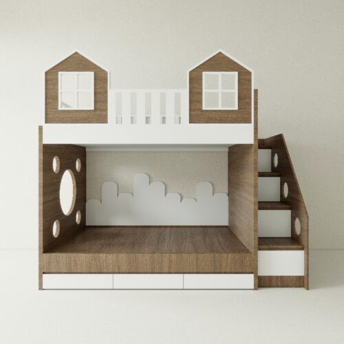 Giường tầng gỗ MDF trẻ em GTTD03