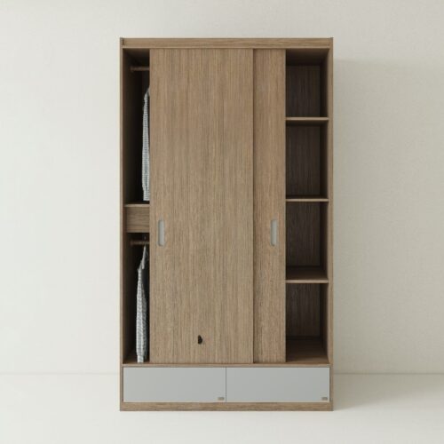 Tủ Quần Áo Gỗ MDF Cửa Lùa TATD22