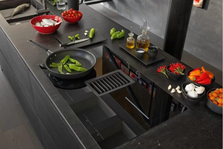 Bếp từ kết hợp hút mùi – Tương lai của không gian bếp thông minh 4 bep tu hut mui 004